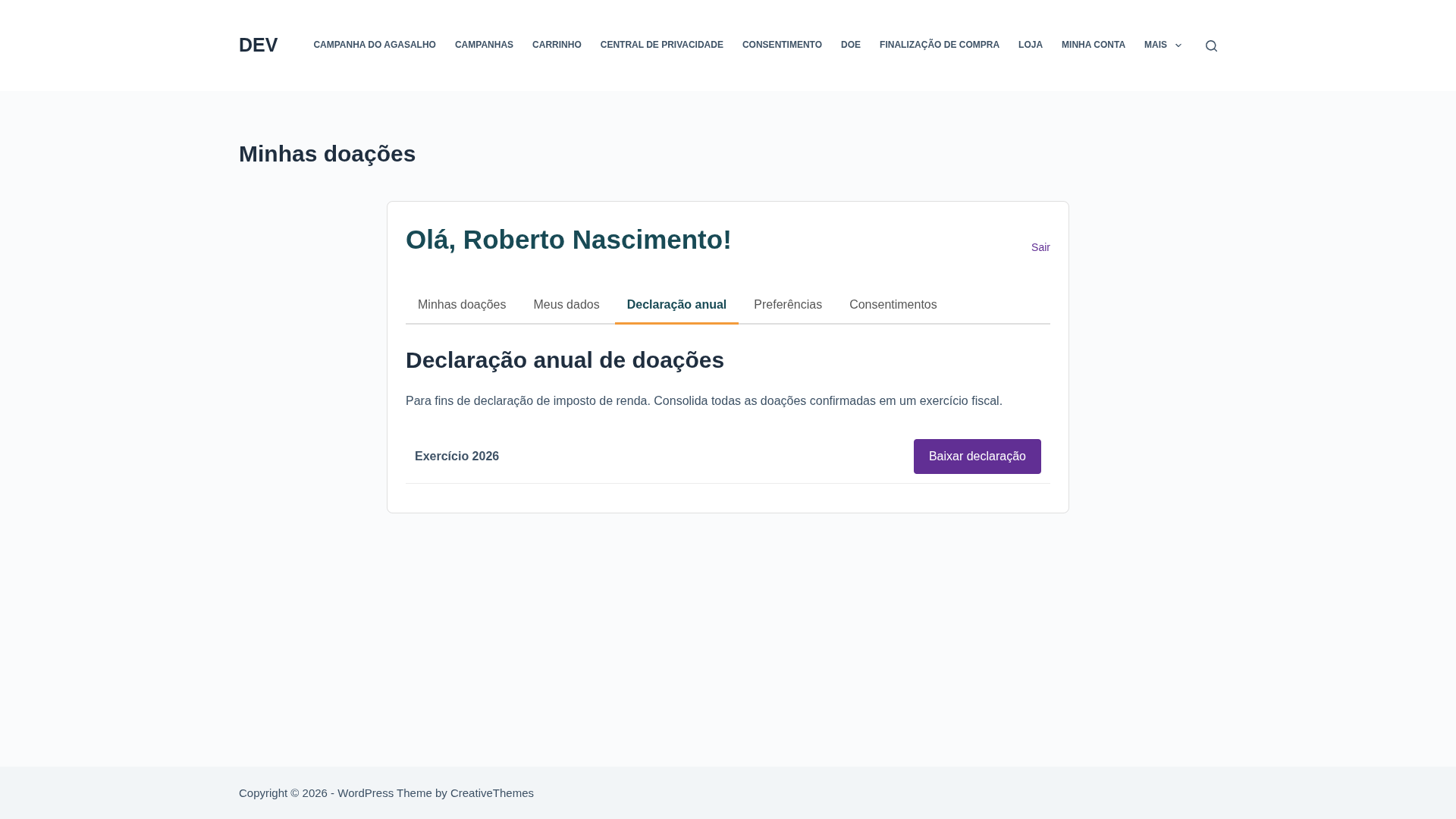 Portal — Declaração anual